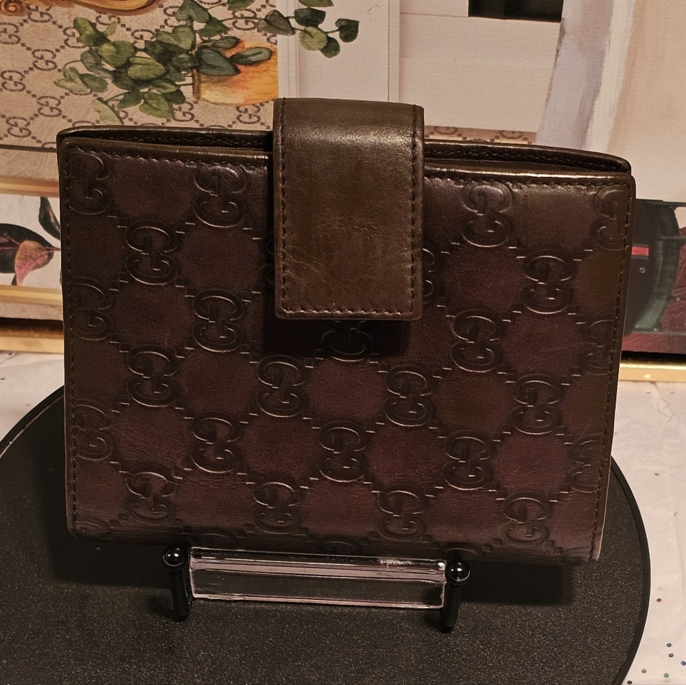 Gucci Guccissima Leather Agenda Notebook/ Passport Holder